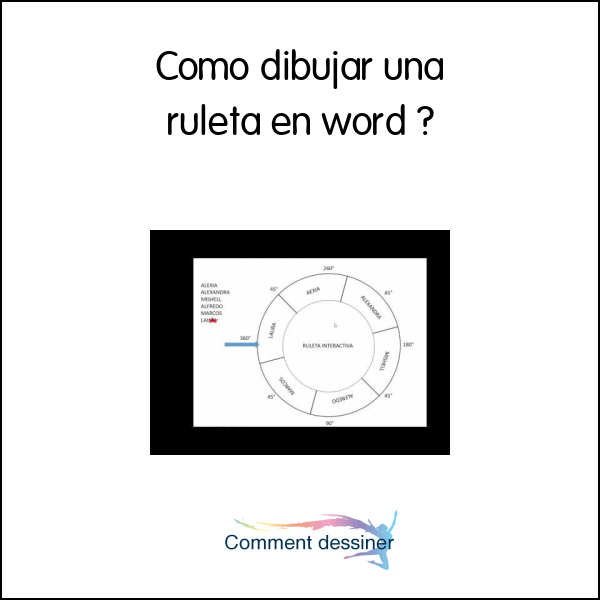 Como dibujar una ruleta en word